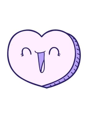 Çizgi film aşk kalbi animasyonunun efektini piksel yap