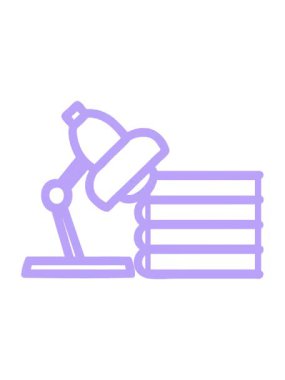 Lambanın canlandırmasını ve kitapların sembol simgesini incele