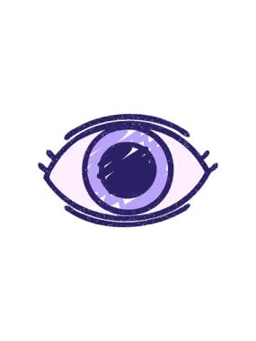 Bir Göz Sembol Tebeşiri Çiziminin dönen hareket animasyonu