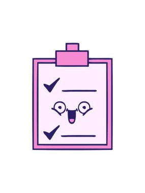 Şirin çizgi film kontrol listesinin dönen hareket animasyonu