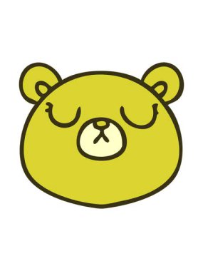 Garip çizgi film ayısının renk animasyonu değişiyor