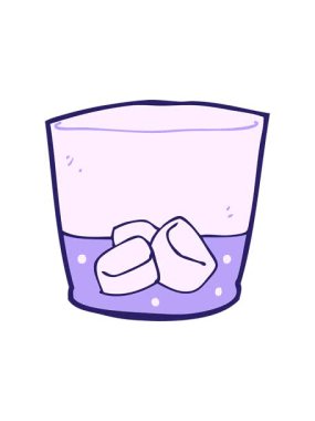 Bardaktaki çizgi film içkisinin canlandırması.