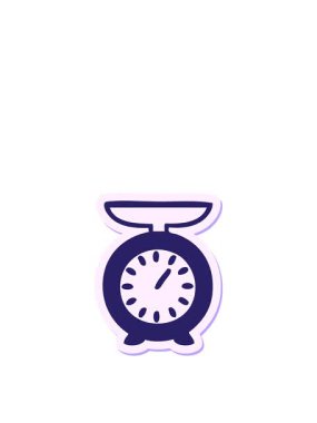 Tatlı bir karikatür tartısının atlama hareketi animasyonu