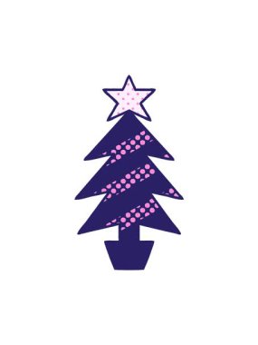 Bir Noel ağacının çizgi filminin dönen hareketi