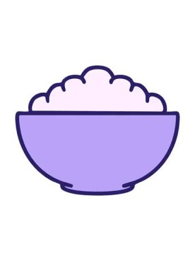 Basit bir kasedeki sıcak pirincin canlandırma efekti