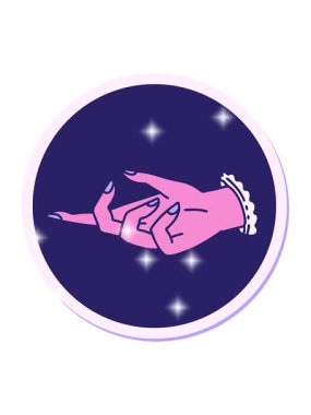 Yapıştırma çizgi filminin simli etkisi geleneksel el stili