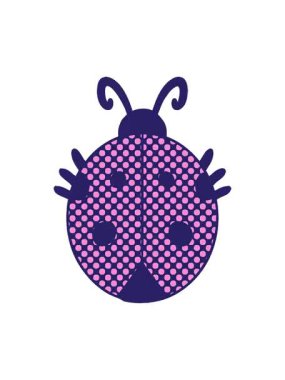 karikatür uğur böceği çiziminin pixelize etkisi çizimi