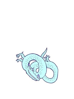 Basit ejderhanın diriliş ve yüzme animasyonu