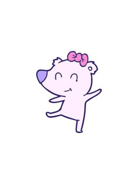 Neon rengi kutup ayısı çizgi filminin bölünme etkisi