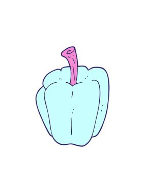 biberin düz renk illüstrasyonunun bölünme etkisi canlandırması