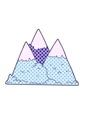 Karikatür dağlarının titreşimli hareketi