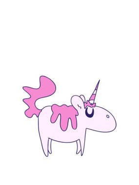 El animasyonunu genişletiyorum. Tuhaf tek boynuzlu at resmi çiziyorum.