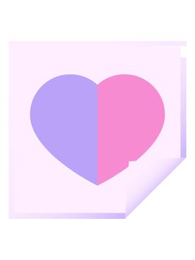 kalp sembolü grafik vektör illüstrasyon kare etiketinin canlandırmasını çalıştır