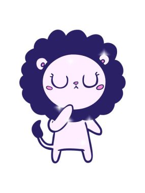 Çizgi film aslanının parıltı etkisi