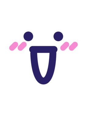 Çılgın mutlu yüz simgesinin ışık efekti