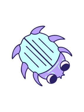 Elle çizilmiş karikatür böceğinin basınçlı animasyonu