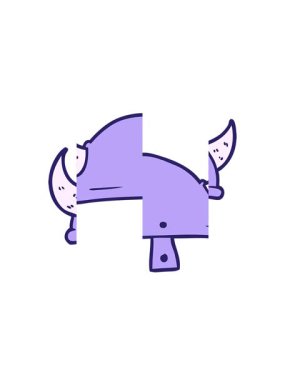 Çizgi film Viking miğferinin bölünmüş hareket animasyonu