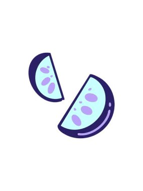 İki dilim Brezilya limon çizgi filminin gösterişli satış animasyonu