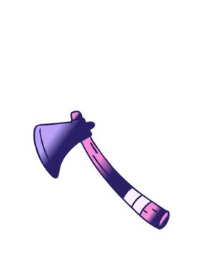 Bir bahçe baltasının çizgi film karikatürünü çizen el animasyonu.