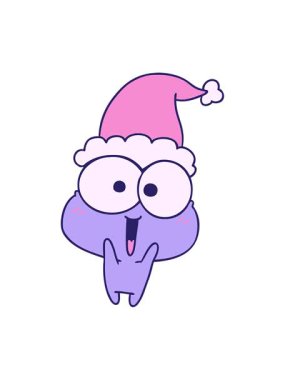 Kawaii kurbağasının el yapımı hareketli karikatürü.