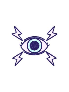 Okült Göz Tebeşiri Çiziminin hareketli animasyonu