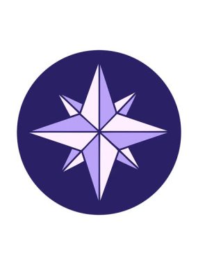 Geleneksel dövme yıldızı grafiğinin dönen hareketli animasyonu