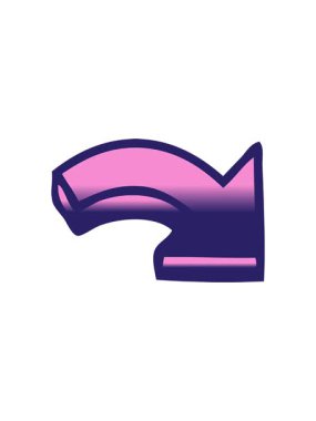 Sivri uçlu bir okun gölgeli karikatürünün dönen hareketi