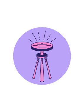 Dövme stili tahta dışkısının radyoaktif ışıldayan animasyonu