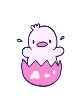 Tatlı karikatür hatununun hareketli animasyonu.