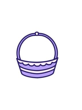 Paskalya sepetinin yatay titreşimli animasyonu