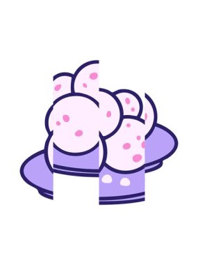 Pao de queijo Brezilya peynirli ekmeğin tabak üzerindeki bölünmüş hareket animasyonu