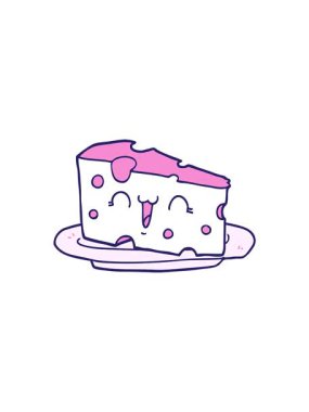 Dikkat çekici çizgi film peyniri animasyonu.