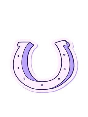 Demir at nalı çıkartmasının hareketli animasyonu.