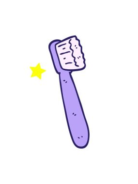 Parıldayan yıldızlar, el çizimi karalama tarzı diş fırçasının animasyonunu etkiler.