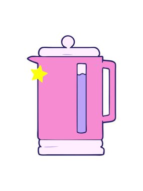 Parlayan yıldızlar çizgi film elektrik ısıtıcısının animasyonunu etkiler.