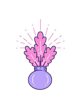 Geleneksel dövme evi bitkisinin hareketli animasyonu