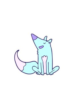 Tilki çizgi filminin yatay titreşimli animasyonu