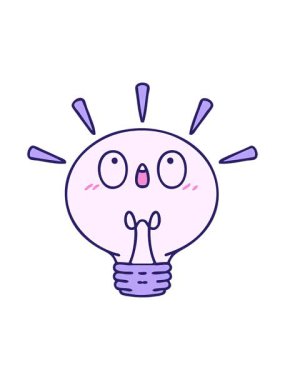 Parlak bir elektrik ampulünün çizgi filminin basınçlı animasyonu