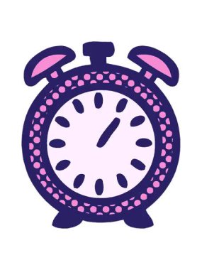pixelize effect animation of comic book style cartoon of a alarm clock