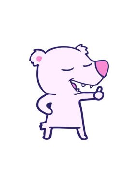 Tatlı bir oyuncak ayının çizgi filminin dönen hareketli animasyonu