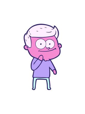 Mutlu adamın titreşimli animasyonu.