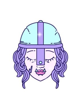 Retro Tattoo Biçimli Ork savaşçı yüz animasyonu