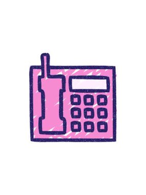 attention grabbing animation of Telephone Chalk Drawing design