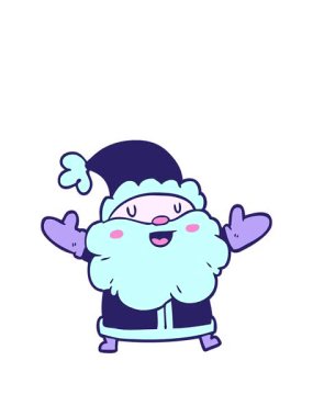 Çizgi film Noel Baba 'nın animasyonunu büyütüyorum.