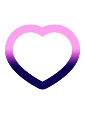 Basit kalp grafiğinin neon ışık efekti canlandırması