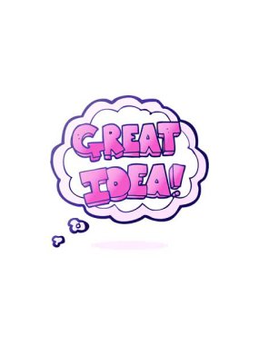 freehand çizilmiş düşünce baloncuğu Büyük Fikir Sembolünün radyoaktif parlayan animasyonu