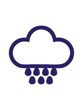 yağmur bulutu simgesinin basınçlı canlandırması