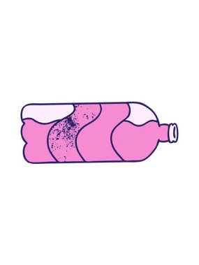 Elle çizilmiş karikatür karikatürü gazoz şişesinin hareketli animasyonunu oynat