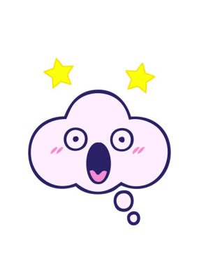 dönen yıldızlar bir düşünce kabarcığı tasarımının çizgi filmlerinin animasyonları