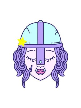 Parlayan yıldızlar Retro Dövme Biçimli Ork savaşçı yüz animasyonunu etkiler